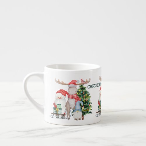 Santa and Helpers Personalized Kids Christmas Mug