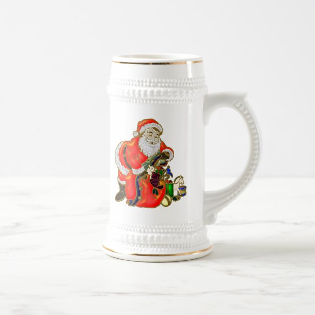 Santa and his Christmas Gifts Beer Stein (Right)