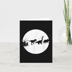 Santa And His Dinosaur Sleigh Ride, T-rexmas, Boys Card