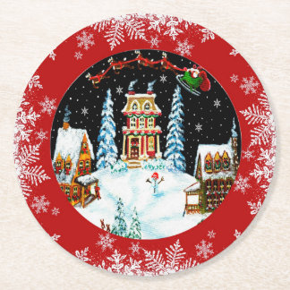 Santa and his reindeer coasters