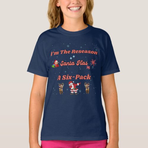 Santa and His Six_Pack Buddies T_Shirt