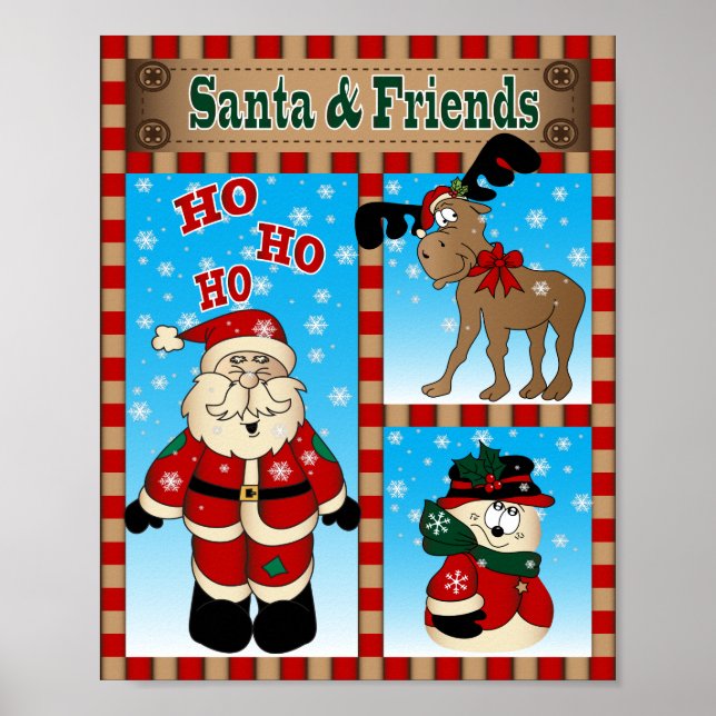 Santa and his Winter Friends Poster (Front)