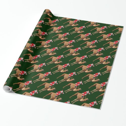 Santa And Hump Day Camel Christmas Wrapping Paper