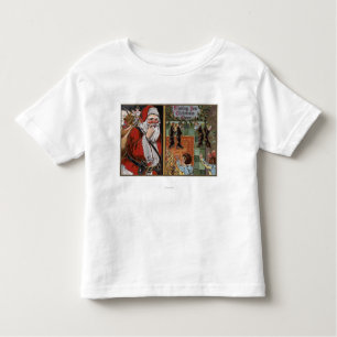Santa and Kids looking up Chimney Toddler T-shirt