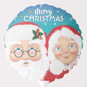 Santa and Mrs Claus Christmas Balloon