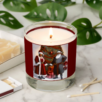 Santa And Mrs. Claus Scented Jar Candle
