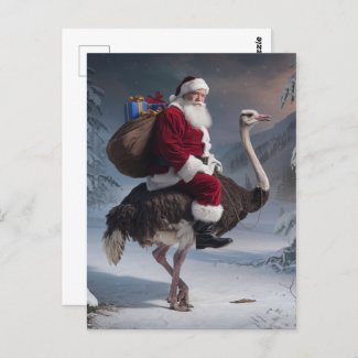 Santa and Ostrich