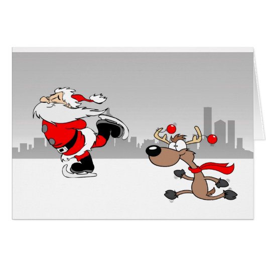 Santa And Reindeer (Front Horizontal)