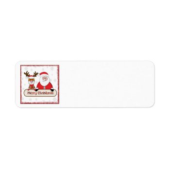 Santa And Reindeer Address Labels by ChristmasTimeByDarla at Zazzle