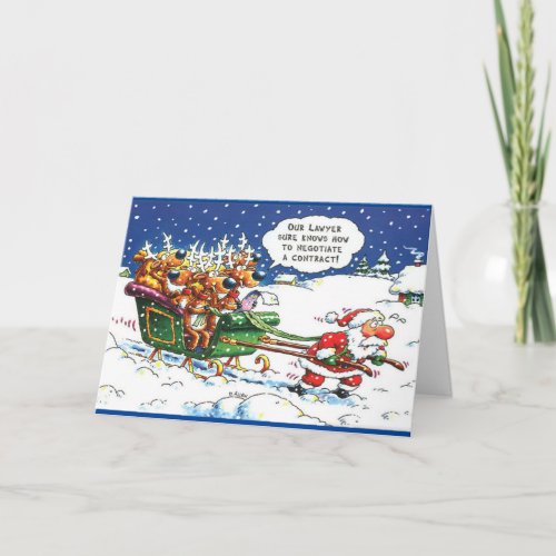 Santa and Reindeer Card