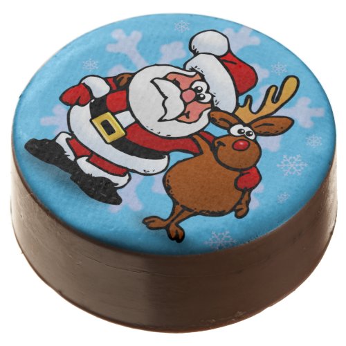 Santa and Reindeer Chocolate Covered Oreo
