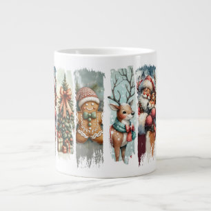 Santa and reindeer Christmas the and cookies Giant Coffee Mug