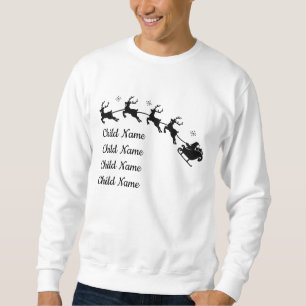 Santa and Reindeer Custom Christmas Sweatshirt