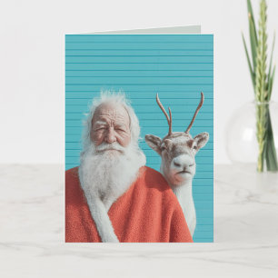 Santa and Reindeer Holiday Duo Card