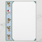 Santa and Reindeer Letterhead (Front)