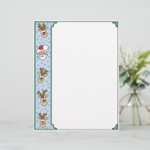 Santa and Reindeer Letterhead (Standing Front)