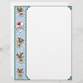 Santa and Reindeer Letterhead (Front/Back)