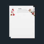 Santa and Reindeer Merry Christmass Happy Cartoon Letterhead<br><div class="desc">"Ho Ho Ho! Christmas is here! Merry Christma to everyone!" Happy and Cute Santa with thumb up,  celebrating Christmas with his Buddy,  the Funny Reindeer - Cartoon Characters. Design under exclusive © BluedarkArt.</div>