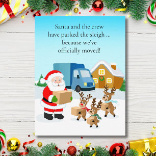Santa and Reindeer We've Move Announcement
