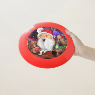 Santa and Reindeers Funny Christmas Frisbee