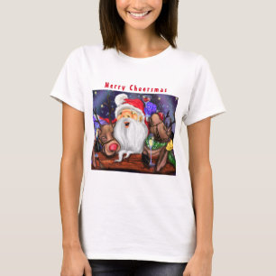 Santa and Reindeers Funny Christmas T-Shirt