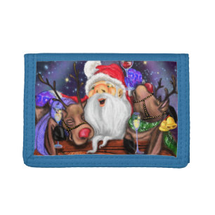 Santa and Reindeers Funny Christmas Wallet