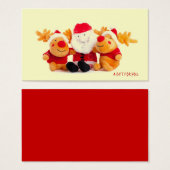 Santa And Reindeers Gift cards (Front & Back)