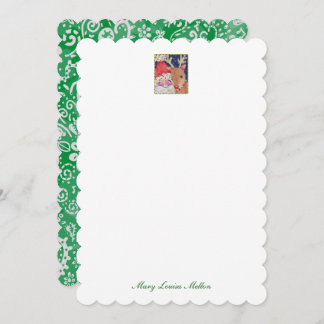 Santa and Rudolf Personalized Notes Invitation