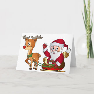 Santa_and_Rudolph_PNG_Clipart_Image Holiday Card