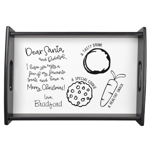 Santa and Rudolph Serving Tray (Front)