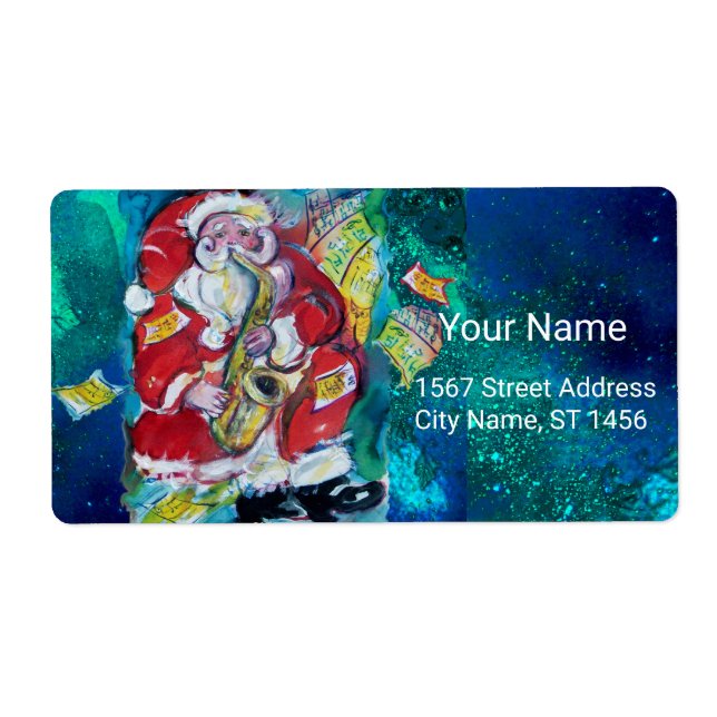 SANTA AND SAX, CHRISTMAS HOLIDAY PARTY Blue Label (Front)