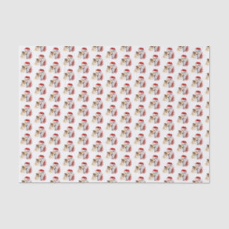 Santa and Sheltie Tissue Paper