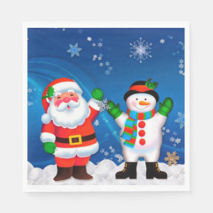 Santa and Snowman Napkins