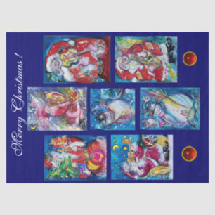 SANTA AND SNOWMEN CHRISTMAS PARTY TISSUE PAPER