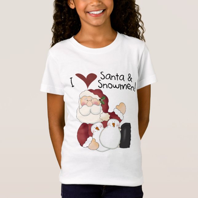 Santa and Snowmen T-shirts and Gifts (Front)