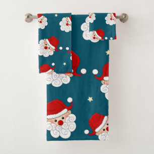 Santa And Star Bath Towel Set