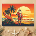 Santa and Surfboard Retro Surfing Beach Christmas Holiday Card<br><div class="desc">Introducing our Santa and Surfboard Retro Surfing Beach Christmas Holiday Card! Get into the holiday spirit with a dash of vintage Christmas magic and coastal beach vibes. Whether you're sending warm wishes to beach enthusiasts or adding a touch of nostalgia to your holiday greetings, this card is sure to make...</div>