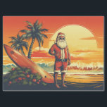 Santa and Surfboard Retro Surfing Beach Christmas Tissue Paper<br><div class="desc">Introducing our Santa and Surfboard Retro Surfing Beach Christmas Tissue Paper! Get into the holiday spirit with a dash of vintage Christmas magic and coastal beach vibes.</div>