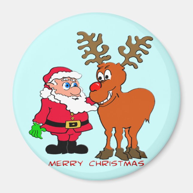 Santa and T-Shirts & Gifts Magnet (Front)