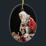 Santa and the Christ Child Christmas Ornament<br><div class="desc">Original Christmas themed design.</div>