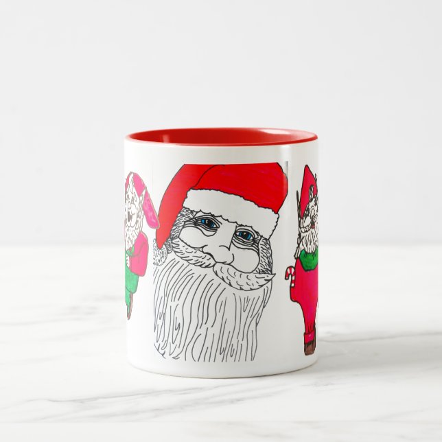 SANTA AND THE ELVES mug (Center)