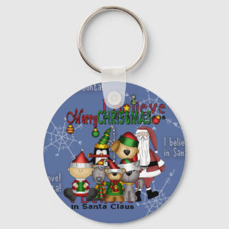 Santa and the gang keychain