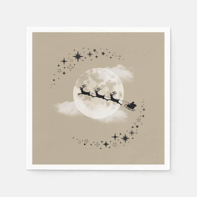 Santa and the moon napkins (Front)