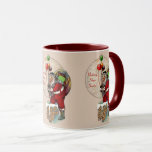 Santa and the Narrow Chimney Ceramic Mug