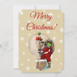 Santa and the Narrow Chimney Christmas Invitation