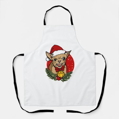 Santa angry chihuahua christmas Classic T_Shirt Apron