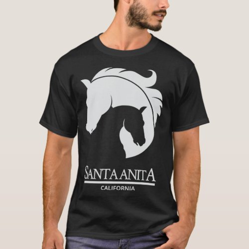 Santa Anita California Horse Racing Fan Park  T_Shirt