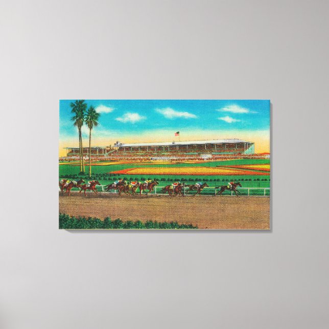 Santa Anita Park Horse RacesArcadia, CA Canvas Print (Front)