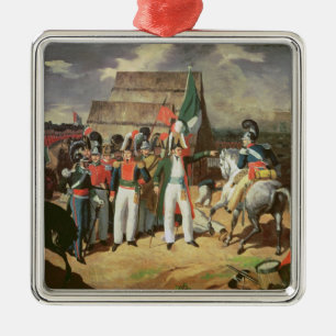 Santa Anna defies the Spanish troops Metal Ornament