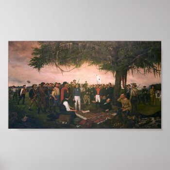 Santa Anna Surrender To Sam Houston At San Jacinto Poster by Classicville at Zazzle